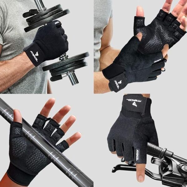 ATERCEL Workout Gloves for Men and Women, Exercise Gloves for Weight Lifting, Cycling, Gym, Training, Breathable and Snug fit - Image 7